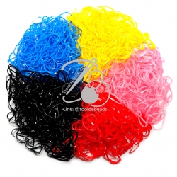 หนังยางรัดผม สีผสม 01 เส้นจิ๋ว (1 กิโลกรัม) SKU-05312