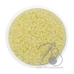 ลูกปัดเม็ดทราย 8/0 สอดไส้ สีเหลือง (450 กรัม) SKU-08676