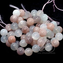 หิน Moonstone 3สี (High Quality ) 10มม. (38 เม็ด) SKU-01246