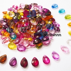 จี้ลายหยดน้ำ 9*12มม. สีใส (500 กรัม) SKU-03600