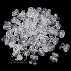 ลูกปัดอะคริลิค 13*16มม. ลายกระต่าย สีใส (15 กรัม) SKU-09478