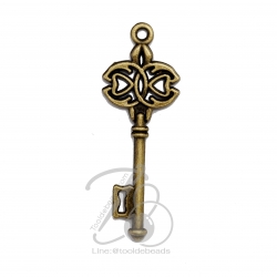 จี้เหล็ก 494 16*40มม. ลายกุญแจ สีสนิม (1 ชิ้น) SKU-06119