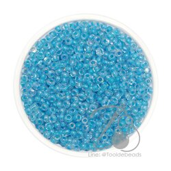 ลูกปัดเม็ดทราย 8/0 สอดไส้ สีฟ้า (450 กรัม) SKU-08768