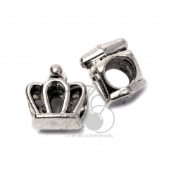 ลูกปัดโรเดียม 17 10มม. ลายมงกุฎ (1 ชิ้น) SKU-03421