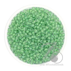 OK Brand ลูกปัดเม็ดทราย 8/0 สอดไส้ สีเขียวตอง (450 กรัม) SKU-09028