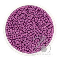 OK Brand ลูกปัดเม็ดทราย 12/0 โทนด้าน สีม่วงชมพู (450 กรัม) SKU-08391