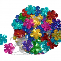 เลื่อมดอกไม้ดิสโก้ 20มม. (500 กรัม) SKU-07136
