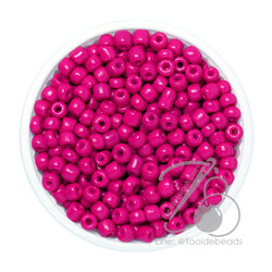 OK Brand ลูกปัดเม็ดทราย 6/0 โทนด้าน สีโอรสเข้ม (450 กรัม) SKU-08224