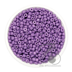 OK Brand ลูกปัดเม็ดทราย 8/0 โทนด้าน สีม่วง (450 กรัม) SKU-08182