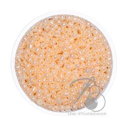 OK Brand ลูกปัดเม็ดทราย 8/0 โทนมุก สีส้ม (15 กรัม) SKU-08888