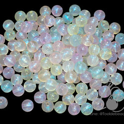 ลูกปัดเมอร์เมด 10มม. ทรงกลม คละสีขุ่นหวาน (500 กรัม) SKU-15395