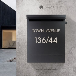 ตู้จดหมายรุ่นคลาสสิคตูดเต็ม อักษรนูน ขนาด 28x35 cm