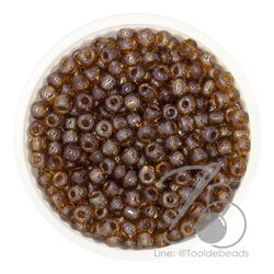 ลูกปัดเม็ดทราย 6/0 โทนใส สีน้ำตาล (450 กรัม) SKU-09285