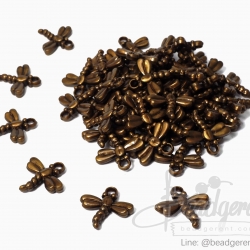 จี้อะคริลิค 20มม. ลายแมลงปอ สีสนิม (500 กรัม) SKU-03105