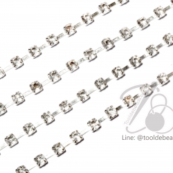 เพชรเส้น 3*3มม. สีเงิน (1 หลา) SKU-01826