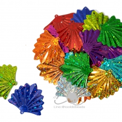 เลื่อมพัดดิสโก้ 37มม. คละสี (80 กรัม) SKU-06432