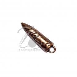 จี้เหล็ก 433 8*32มม. ลายกระสุน สีสนิมแดง (1 ชิ้น) SKU-06009