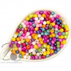 ลูกปัดมุกพลาสติก 4มม. (450 กรัม) SKU-07340