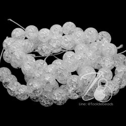 หิน Ice Quartz 10มม. (40 เม็ด) SKU-01053