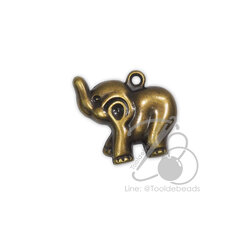 จี้เหล็ก 574 30มม. ลายช้าง สีสนิม (1 ชิ้น) SKU-16755