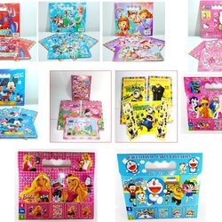 สมุดชุดระบายสีพร้อมส่งตามรูปภาพสวยงามจิ๊กซอว์ สติ๊กเกอร์