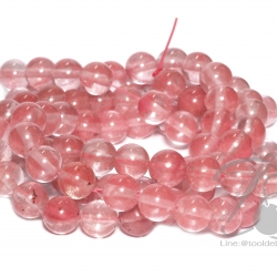 หิน cherry quartz 8มม. (47 เม็ด) SKU-01023