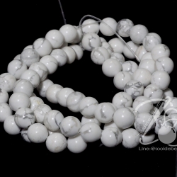 หิน Howlite 8มม. (47 เม็ด) SKU-01052