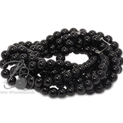 หิน นิลดำ(onyx) 6มม. (60 เม็ด) SKU-01374