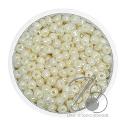 OK Brand ลูกปัดเม็ดทราย 6/0 โทนมุก สีเหลือง (450 กรัม) SKU-09112