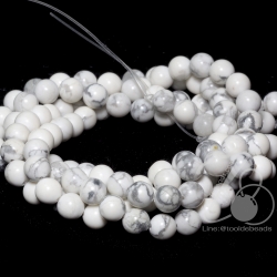หิน Howlite 6มม. (60 เม็ด) SKU-01051