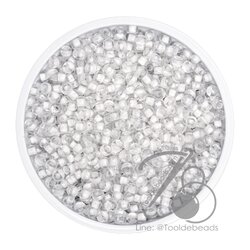 OK Brand ลูกปัดเม็ดทราย 8/0 สอดไส้ สีขาว (450 กรัม) SKU-09058