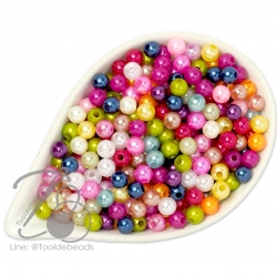 ลูกปัดมุกพลาสติก 5มม. (450 กรัม) SKU-07377