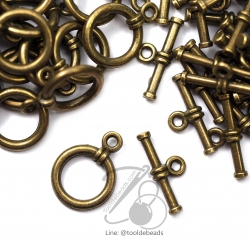 ตะขอคู่ o(12มม.) i(15มม.) สีสนิม (5 คู่) SKU-01099