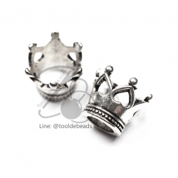 ลูกปัดโรเดียม 51 10*11มม. ลายมงกุฎ (1 ชิ้น) SKU-03477