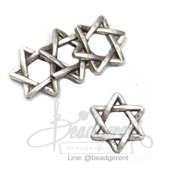 ลูกปัดโรเดียม 97 15มม. ลายดาว (1 ชิ้น) SKU-03576