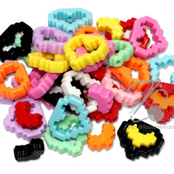 จี้อะคริลิค 28มม. ลายจิ๊กซอร์หัวใจ (3 ชิ้น) SKU-16324