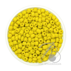 OK Brand ลูกปัดเม็ดทราย 6/0 โทนด้าน สีเหลือง (450 กรัม) SKU-08221