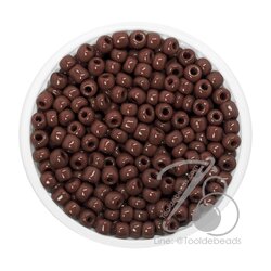 ลูกปัดเม็ดทราย 6/0 โทนด้าน สีน้ำตาล (450 กรัม) SKU-08801