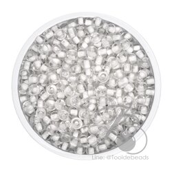 OK Brand ลูกปัดเม็ดทราย 6/0 สอดไส้ สีขาว (450 กรัม) SKU-09124