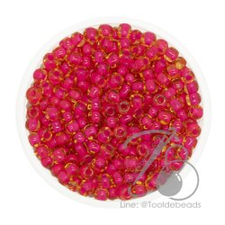 ลูกปัดเม็ดทราย 6/0 สอดไส้ สีแดง (450 กรัม) SKU-08633