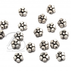 ลูกปัดโรเดียม 149 6มม. ลายดอกไม้ (1 ชิ้น) SKU-03351