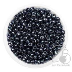 ลูกปัดเม็ดทราย 6/0 โทนมุก สีดำบลอนด์ (450 กรัม) SKU-03853