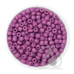 OK Brand ลูกปัดเม็ดทราย 6/0 โทนด้าน สีม่วงชมพู (450 กรัม) SKU-08308