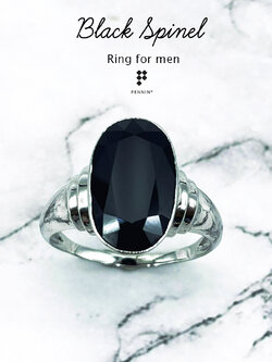 แหวนผู้ชายนิลแท้ เจียน้ำ ตัวเรือนเงินแท้ 92.5% ชุบทองขาว ดีไซน์เรียบเท่ ใส่ได้ทุกวัน เพิ่มพลังบวก ปกป้องคุ้มครอง