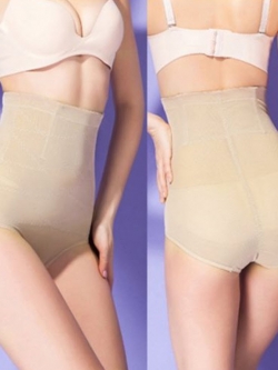 ชุดกระชับทรง (XL) สีเนื้อ รุ่นเย็บถักไขว้