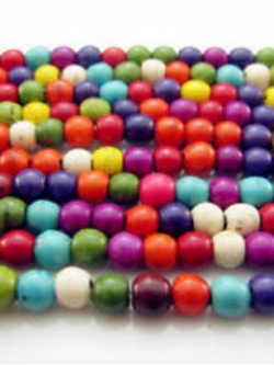 ลูกปัดขุ่น คละสี 4 ม.ม. / 100 เม็ด