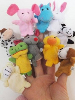 หุ่นนิ้วมือสัตว์ ชุด 10 ตัว