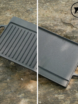 Cast Iron Grill and Griddle (50x23.5cm.) กระทะย่าง 2 หน้า