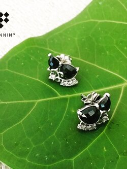 [SALE30%]ต่างหูนิล Growth : Daily Black Collection นิลแท้ เงินแท้ 92.5% ชุบทองขาว/ชุบทองคำ เสริมโชคลาภ ปกป้องคุ้มครอง นำสมัย สวยไม่ซ้ำใคร