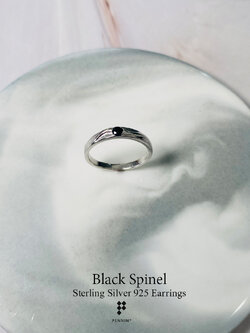 แหวนนิล แบบมินิมอล เงินแท้ชุบทองคำขาว925 ช่วยปกป้องคุ้มครอง นำโชคลาภ เรียบง่าย ใส่ได้ทุกโอกาส